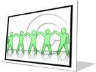 Celebrating Teamwork Green F Color Pencil PPT PowerPoint Image Picture