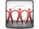 Celebrating Teamwork Red Square PPT PowerPoint Image Picture