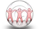 Celebrating Teamwork Red Circle Color Pencil PPT PowerPoint Image Picture