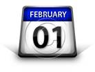 Calendar February 01 PPT PowerPoint Image Picture