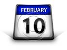Calendar February 10 PPT PowerPoint Image Picture