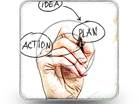 Idea Plan Action Square Color Pen PPT PowerPoint Image Picture