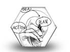 Idea Plan Action HEX Sketch PPT PowerPoint Image Picture