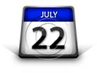 Calendar July 22 PPT PowerPoint Image Picture