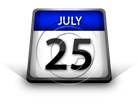 Calendar July 25 PPT PowerPoint Image Picture