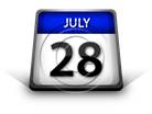 Calendar July 28 PPT PowerPoint Image Picture