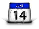 Calendar June 14 PPT PowerPoint Image Picture