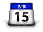 Calendar June 15 PPT PowerPoint Image Picture