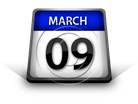 Calendar March 09 PPT PowerPoint Image Picture