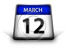 Calendar March 12 PPT PowerPoint Image Picture