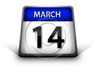 Calendar March 14 PPT PowerPoint Image Picture