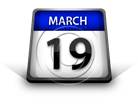 Calendar March 19 PPT PowerPoint Image Picture