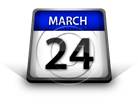 Calendar March 24 PPT PowerPoint Image Picture