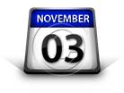 Calendar November 03 PPT PowerPoint Image Picture