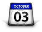 Calendar October 03 PPT PowerPoint Image Picture