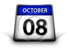 Calendar October 08 PPT PowerPoint Image Picture