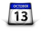 Calendar October 13 PPT PowerPoint Image Picture