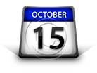 Calendar October 15 PPT PowerPoint Image Picture