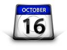 Calendar October 16 PPT PowerPoint Image Picture