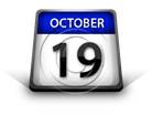 Calendar October 19 PPT PowerPoint Image Picture