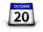 Calendar October 20 PPT PowerPoint Image Picture