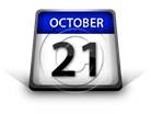Calendar October 21 PPT PowerPoint Image Picture