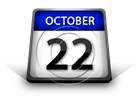 Calendar October 22 PPT PowerPoint Image Picture