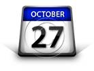 Calendar October 27 PPT PowerPoint Image Picture