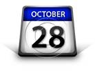 Calendar October 28 PPT PowerPoint Image Picture