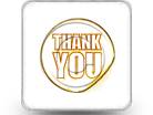 THANKYOU STICKER Square Color Pencil PPT PowerPoint Image Picture