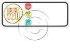 THANKYOU STICKER Rectangle Color Pencil PPT PowerPoint Image Picture