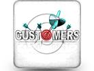 Target Customer Squareullseye Square Color Pencil PPT PowerPoint Image Picture