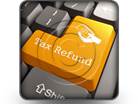 Tax Refund Button Circle PPT PowerPoint Image Picture