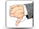 thumbs down B2 Color Pencil PPT PowerPoint Image Picture