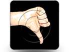 thumbs down Square Color Pencil PPT PowerPoint Image Picture