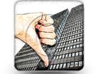thumbs down building2 Color Pencil PPT PowerPoint Image Picture