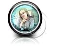Business Woman Ready Circle Color Pencil PPT PowerPoint Image Picture