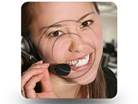 Woman HeadSet 01 Square PPT PowerPoint Image Picture