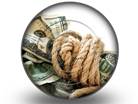 dollar bills tied with rope circle PPT PowerPoint Image Picture