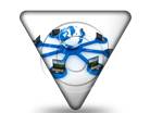 Global Computer Network Blue Sign PPT PowerPoint Image Picture