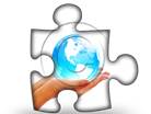 Globe In Hand Puzzle PPT PowerPoint Image Picture