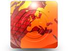 Red Glass Globe 02 Square PPT PowerPoint Image Picture