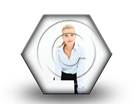 Modern Woman Hex PPT PowerPoint Image Picture