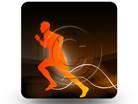 Runner Silhouette Square PPT PowerPoint Image Picture