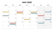 Calendars 2022 Monthly Monday May