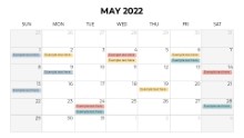 Calendars 2022 Monthly Sunday May