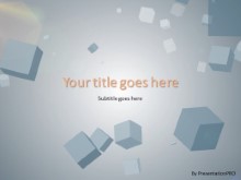 Falling Cubes PPT PowerPoint Template Background