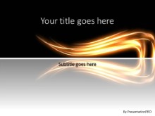 Light Stroke Gold PPT PowerPoint Template Background
