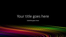 Rainbow Edge Widescreen PPT PowerPoint Template Background