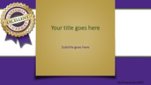 PowerPoint Templates - Excellent Support Purple Widescreen